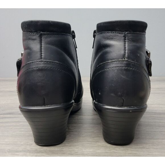 Bioheels 241 Emma BK Leather Side Zip Buckle Ankle Boots Womens Medium 9B‎ - Picture 4 of 12
